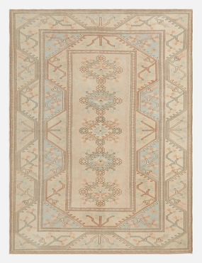 Vintage Turkish Hand-Knotted Wool Rug No. 275, 8'10" x 11'10"