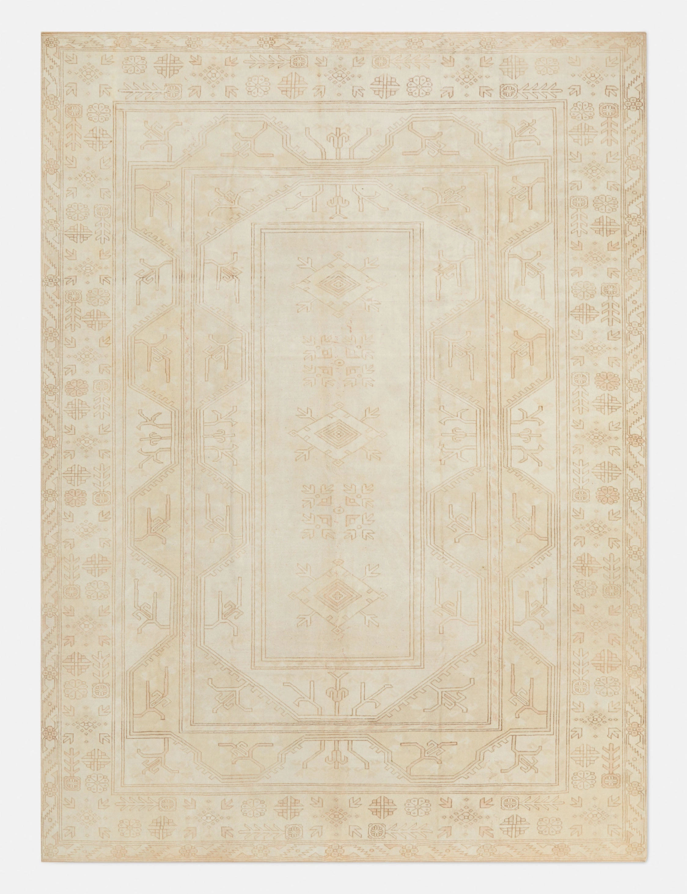 Vintage Turkish Hand-Knotted Wool Rug No. 278, 9'8" x 13'3"
