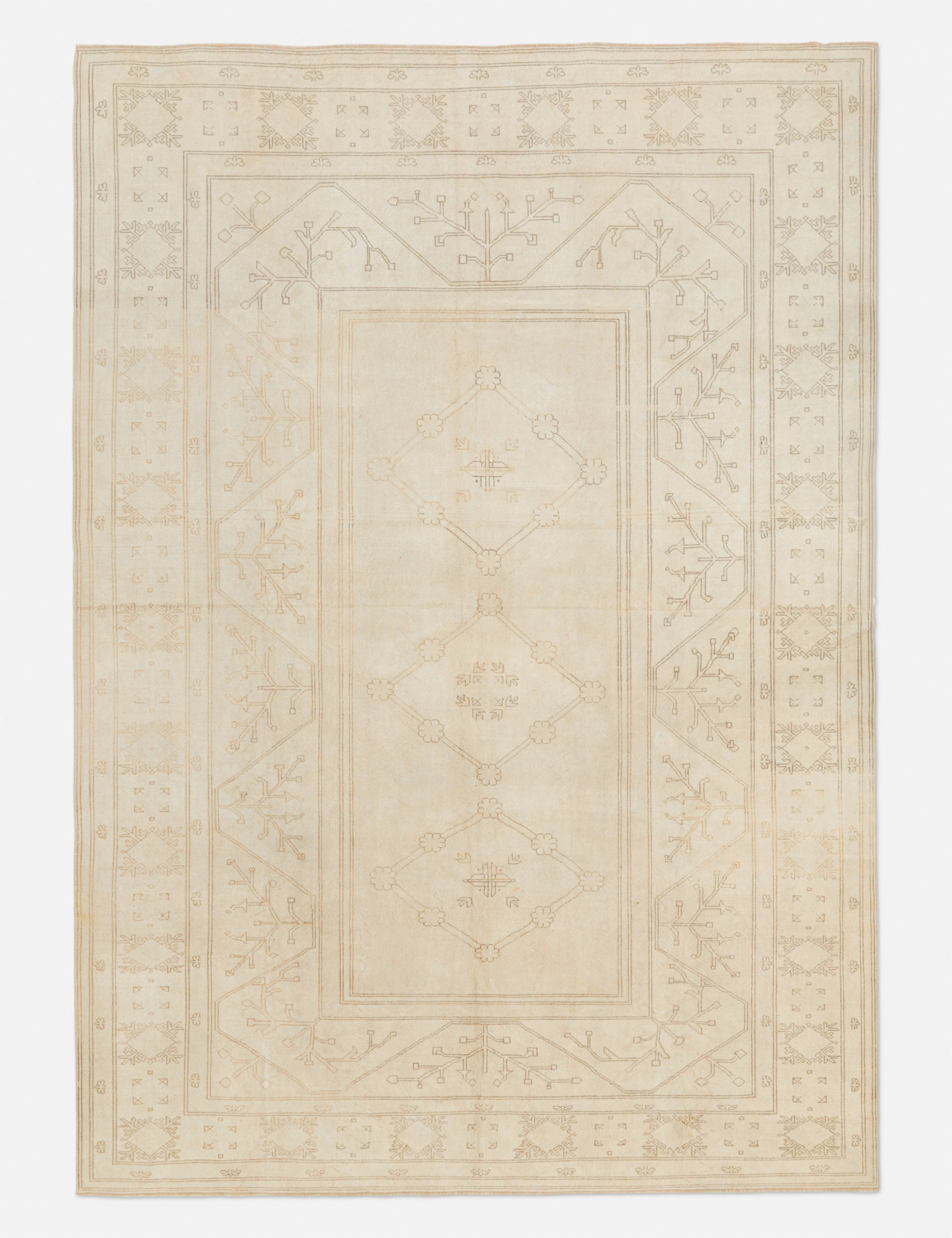 Vintage Turkish Hand-Knotted Wool Rug No. 281, 9'11" x 13'10"