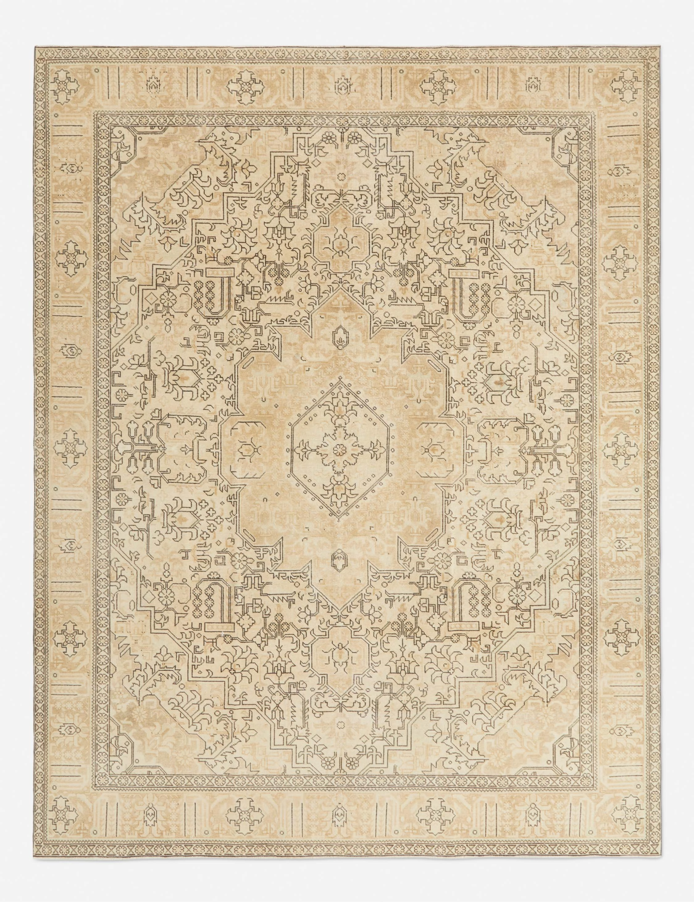 Vintage Turkish Hand-Knotted Wool Rug No. 285, 9'8" x 12'6"