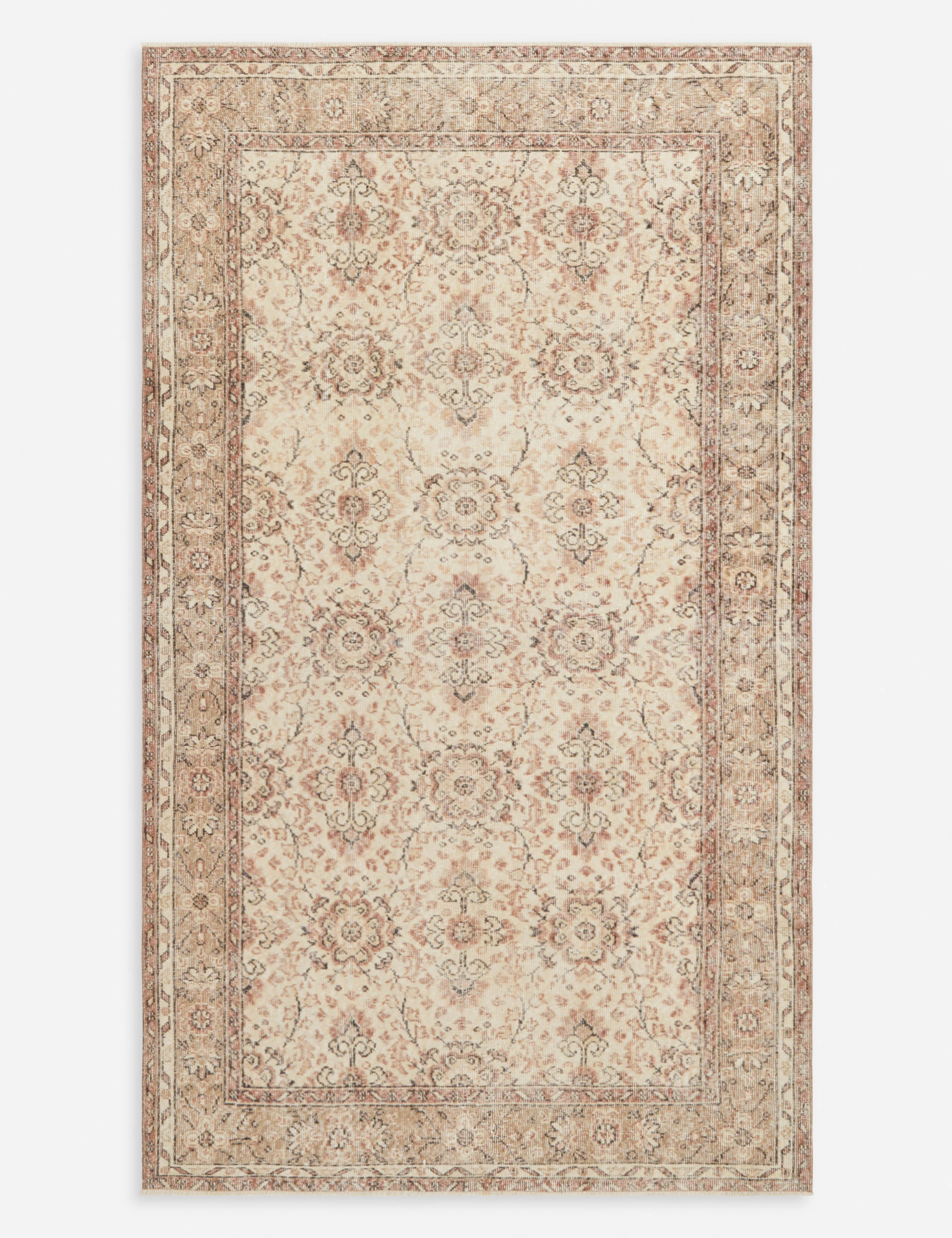 Vintage Turkish Hand-Knotted Wool Rug No. 290, 5'3" x 9'1"