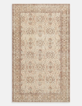 Vintage Turkish Hand-Knotted Wool Rug No. 290, 5'3" x 9'1"