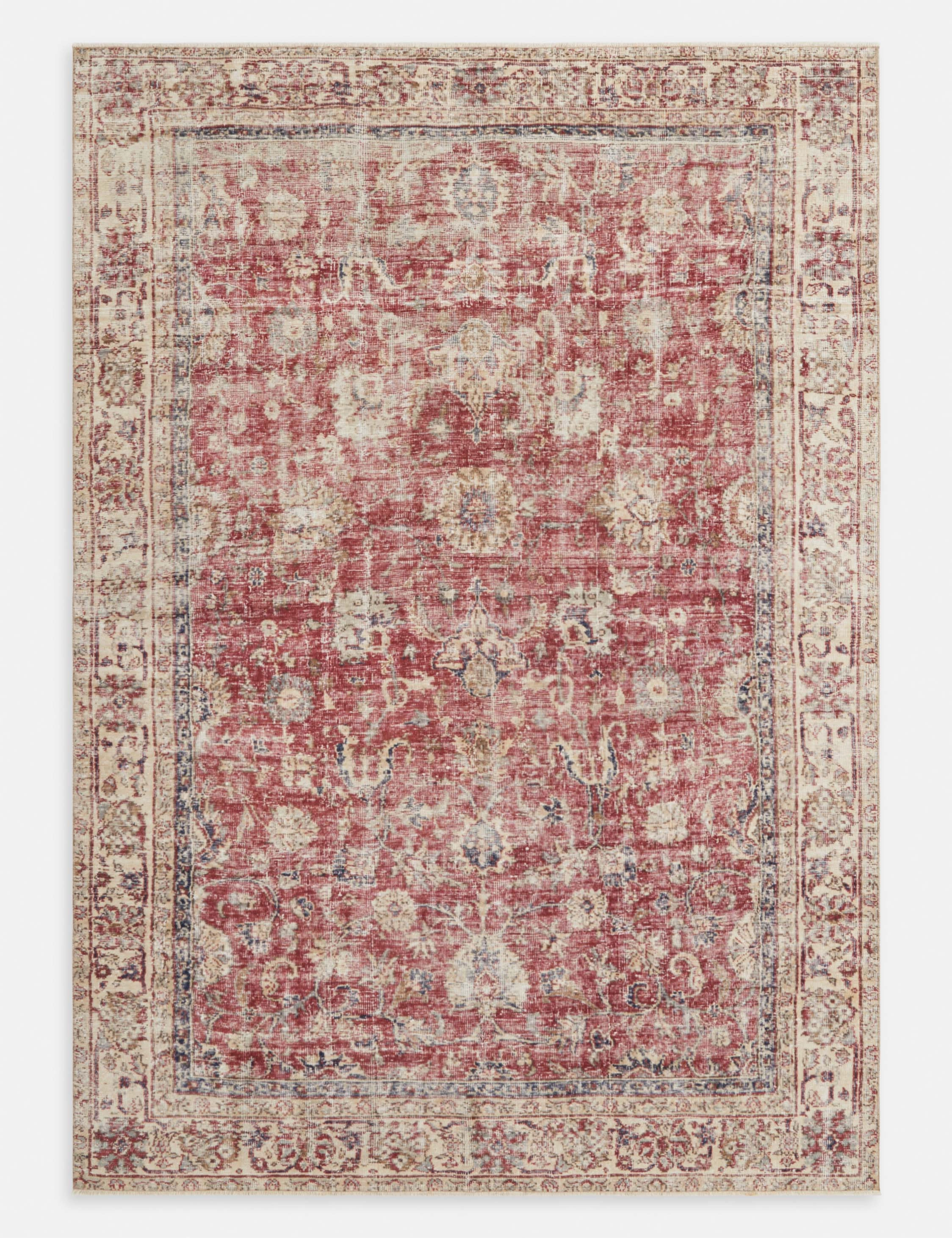 Vintage Turkish Hand-Knotted Wool Rug No. 291, 5'6" x 8'6"
