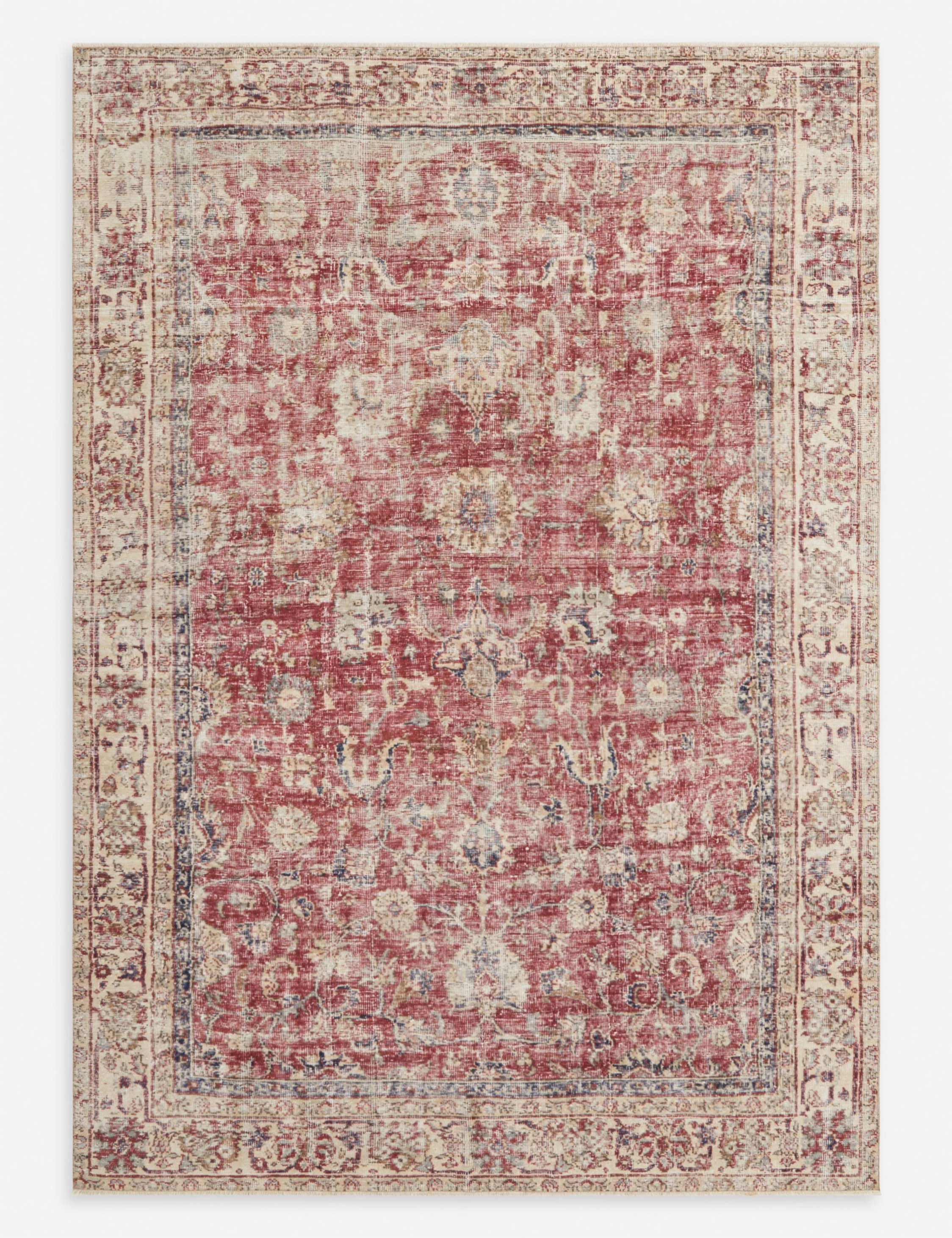 Vintage Turkish Hand-Knotted Wool Rug No. 291, 5'6" x 8'6"