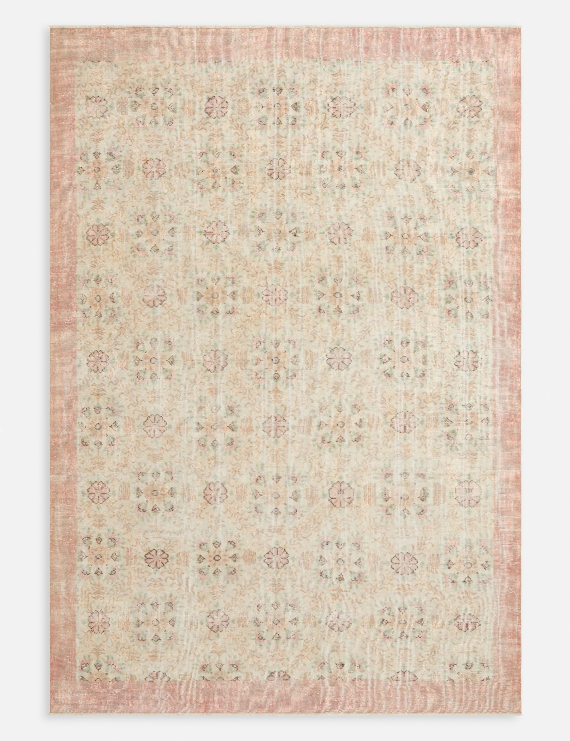 Vintage Turkish Hand-Knotted Wool Rug No. 293, 7'x 10'4"