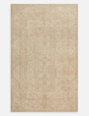Vintage Turkish Hand-Knotted Wool Rug No. 298, 6'2" x 10'