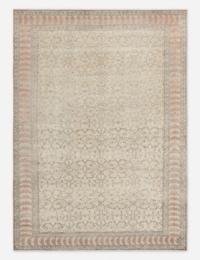 Vintage Turkish Hand-Knotted Wool Rug No. 299, 6'5" x 9'3"
