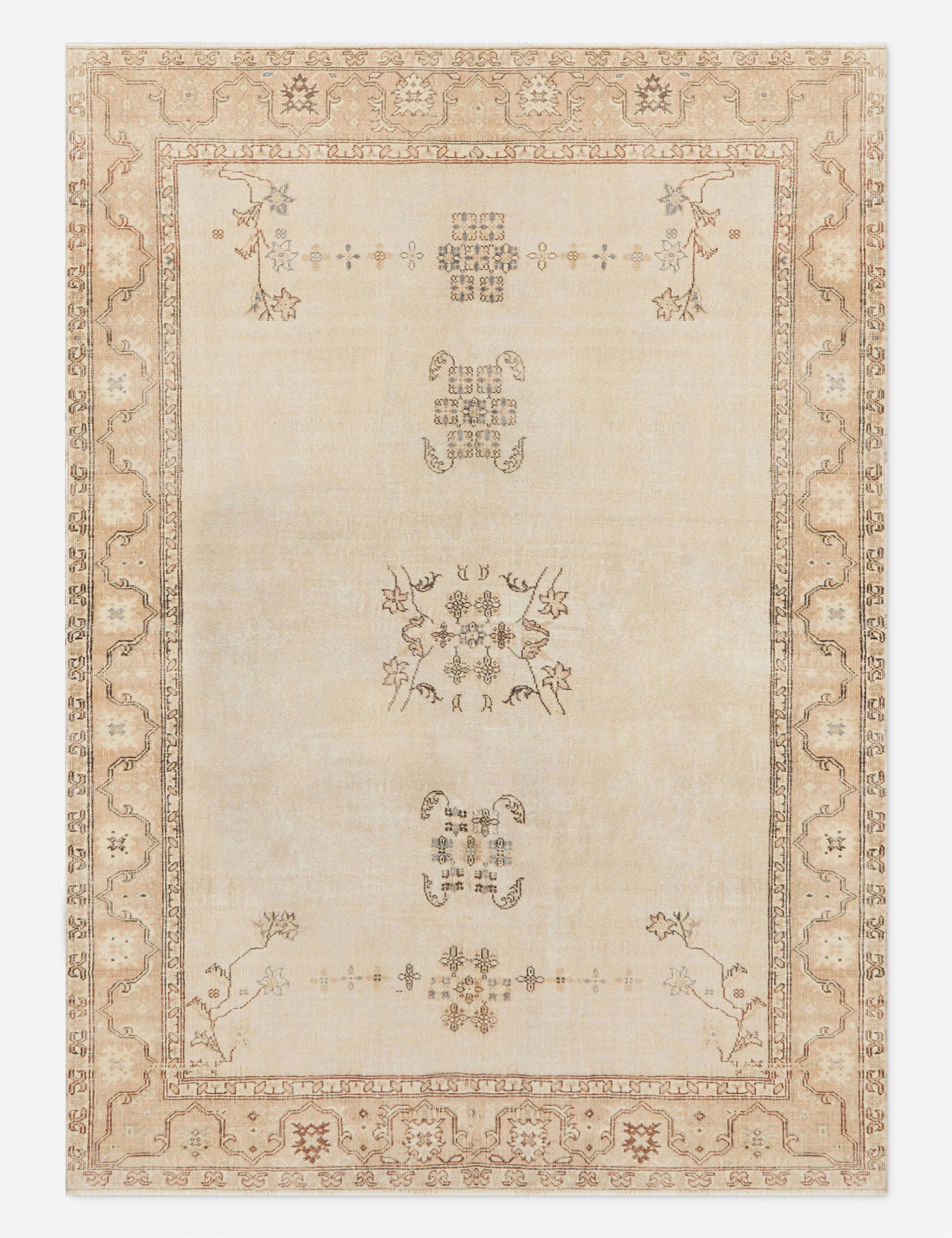 Vintage Turkish Hand-Knotted Wool Rug No. 314, 6'4" x 8'8"