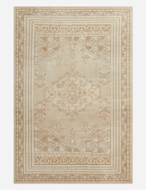 Vintage Turkish Hand-Knotted Wool Rug No. 318, 6'4" x 9'5"