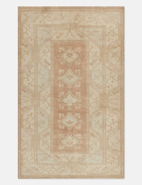 Vintage Turkish Hand-Knotted Wool Rug No. 320, 5'3" x 8'2"