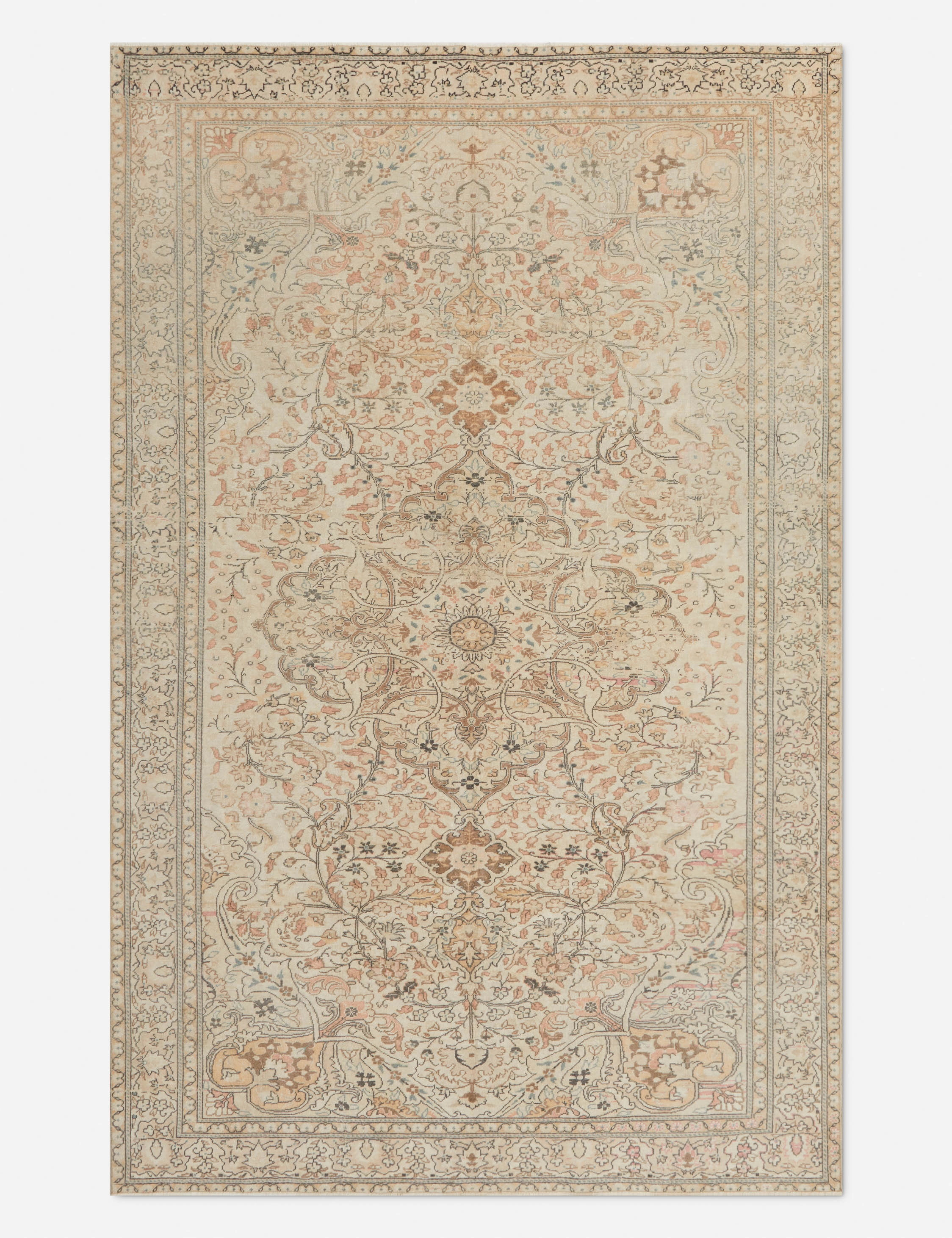 Vintage Turkish Hand-Knotted Wool Rug No. 322, 6'4" x 10'4"