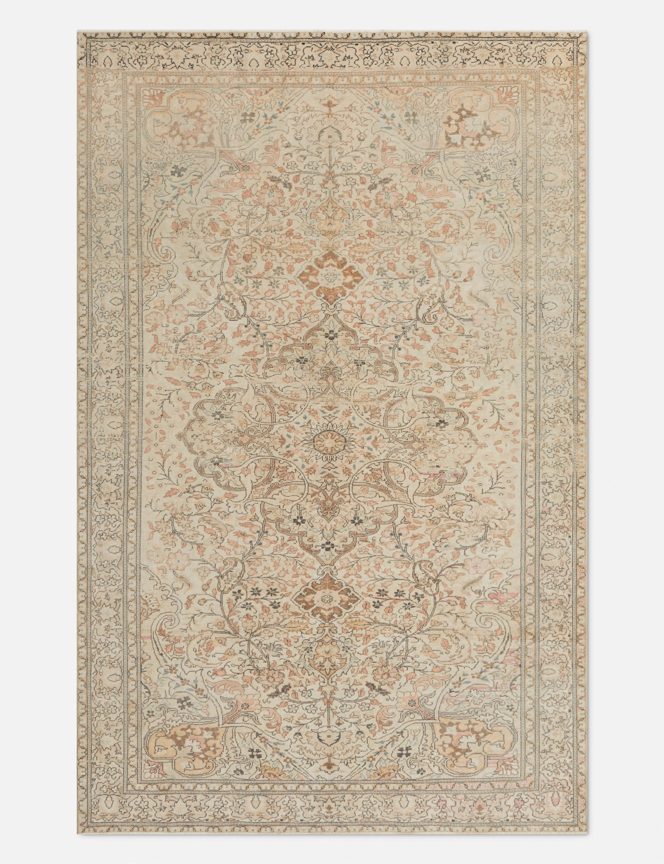 Vintage Turkish Hand-Knotted Wool Rug No. 322, 6'4" x 10'4"
