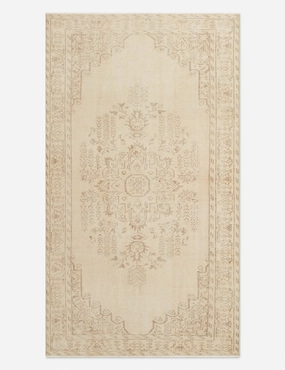 Vintage Turkish Hand-Knotted Wool Rug No. 327, 5'3" x 9'5"
