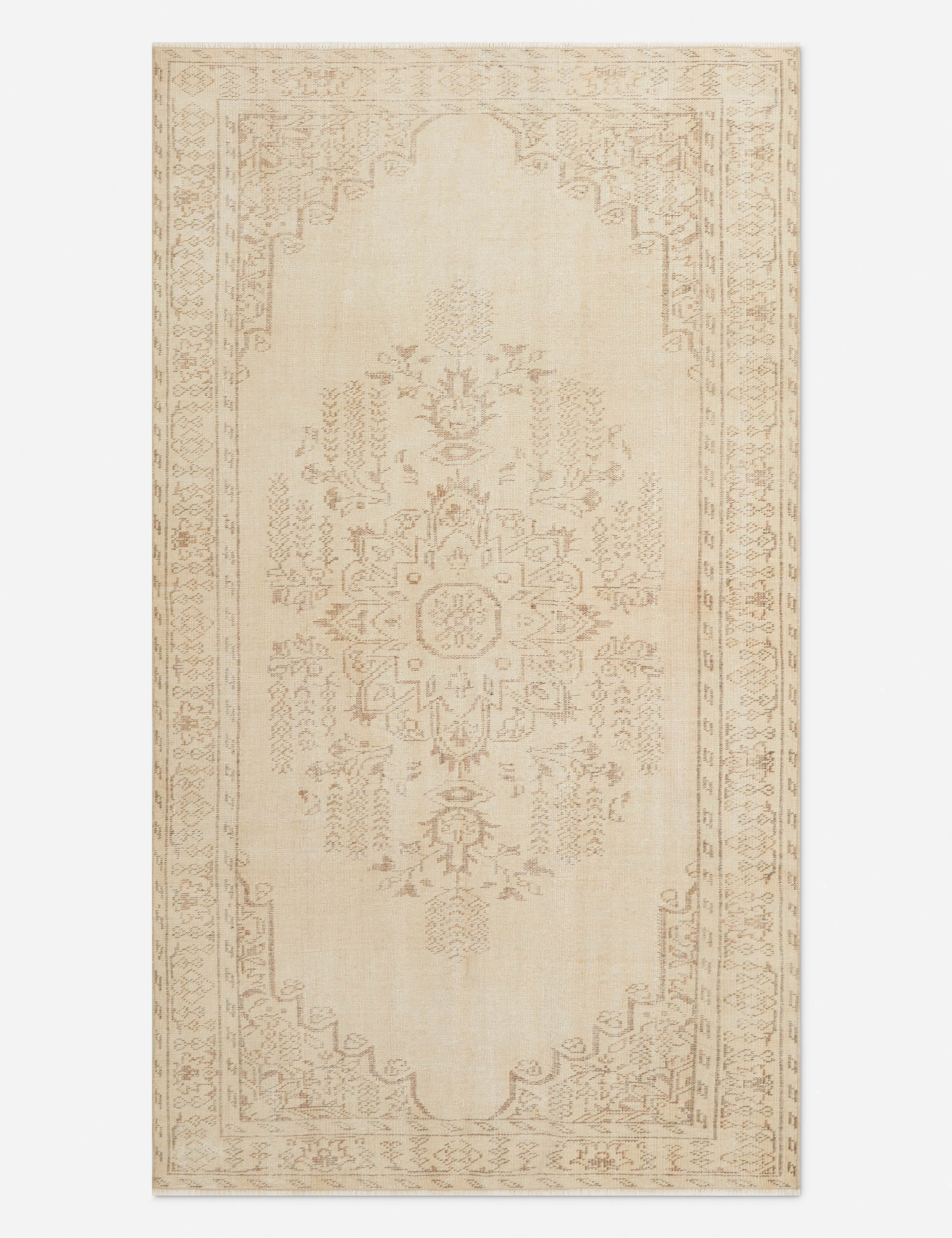 Vintage Turkish Hand-Knotted Wool Rug No. 327, 5'3" x 9'5"