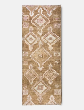 Vintage Turkish Hand-Knotted Wool Rug No. 358, 3'3" x 8'5"