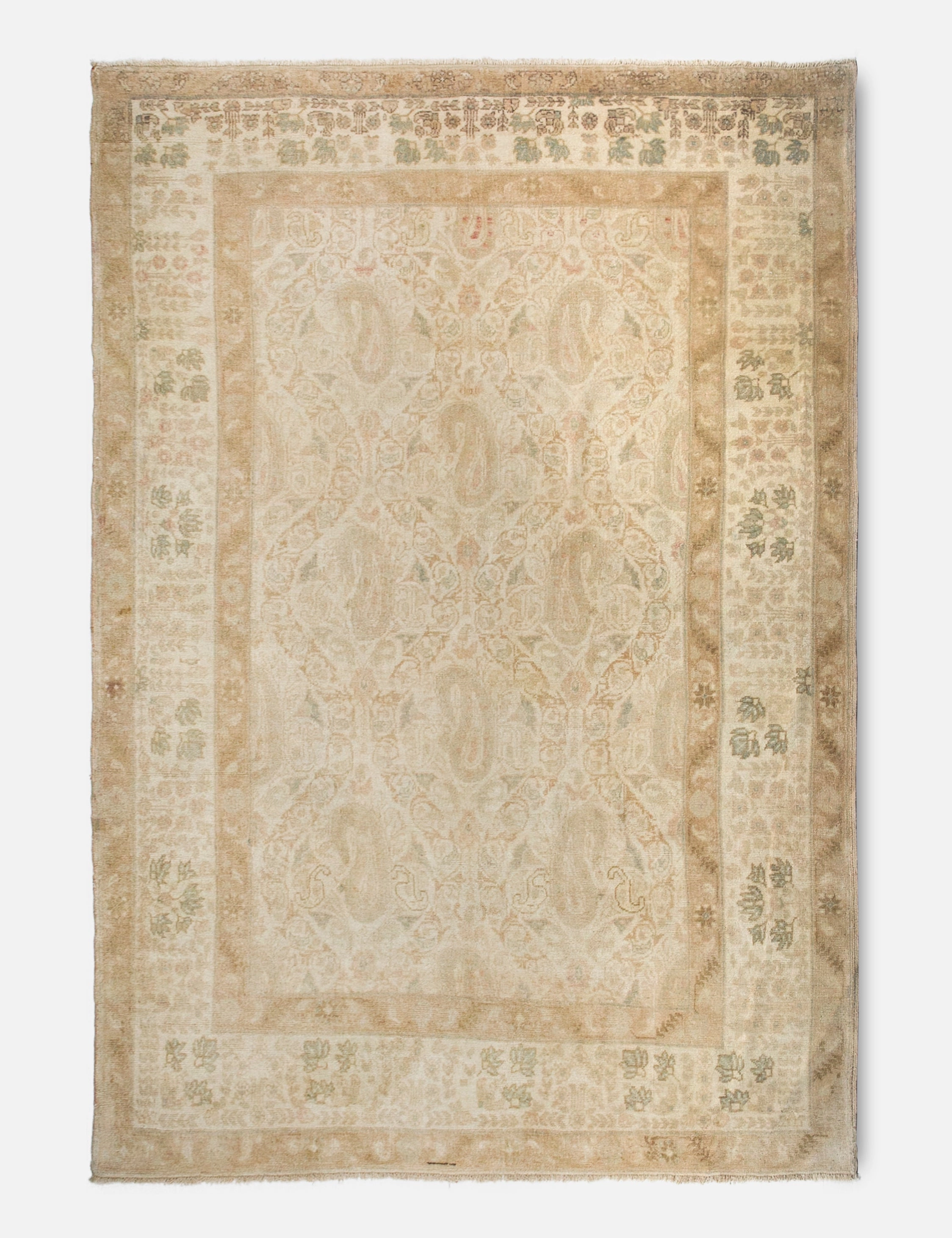 Vintage Turkish Hand-Knotted Wool Rug No. 371, 5'1" x 7'5"