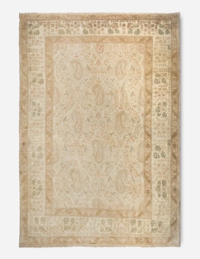 Vintage Turkish Hand-Knotted Wool Rug No. 371, 5'1" x 7'5"