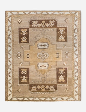 Vintage Turkish Hand-Knotted Wool Rug No. 378, 6'3" x 8'8"