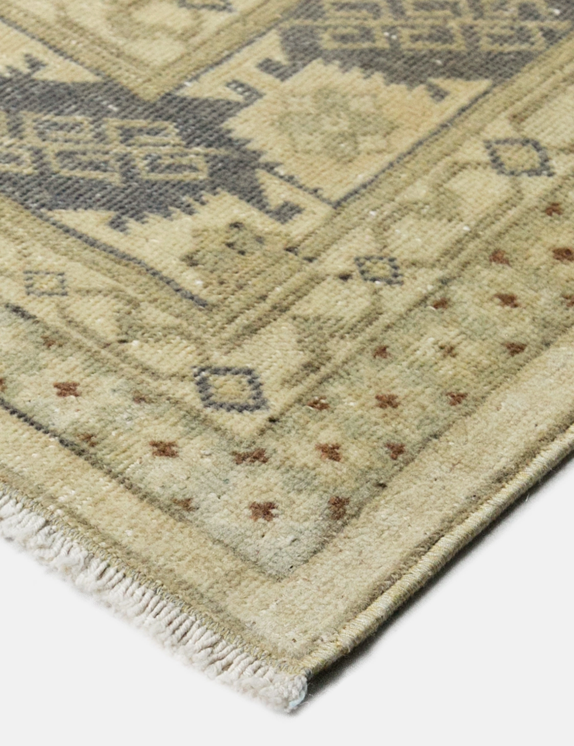 Vintage Turkish Hand-Knotted Wool Rug No. 382, 6'5" x 9'5"