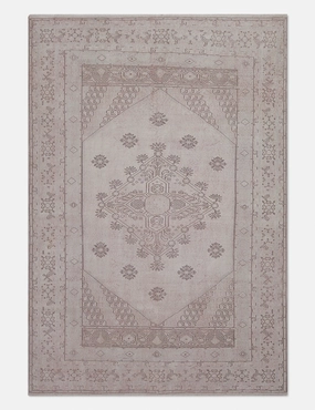 Vintage Turkish Hand-Knotted Wool Rug No. 404, 6' x 8'7"