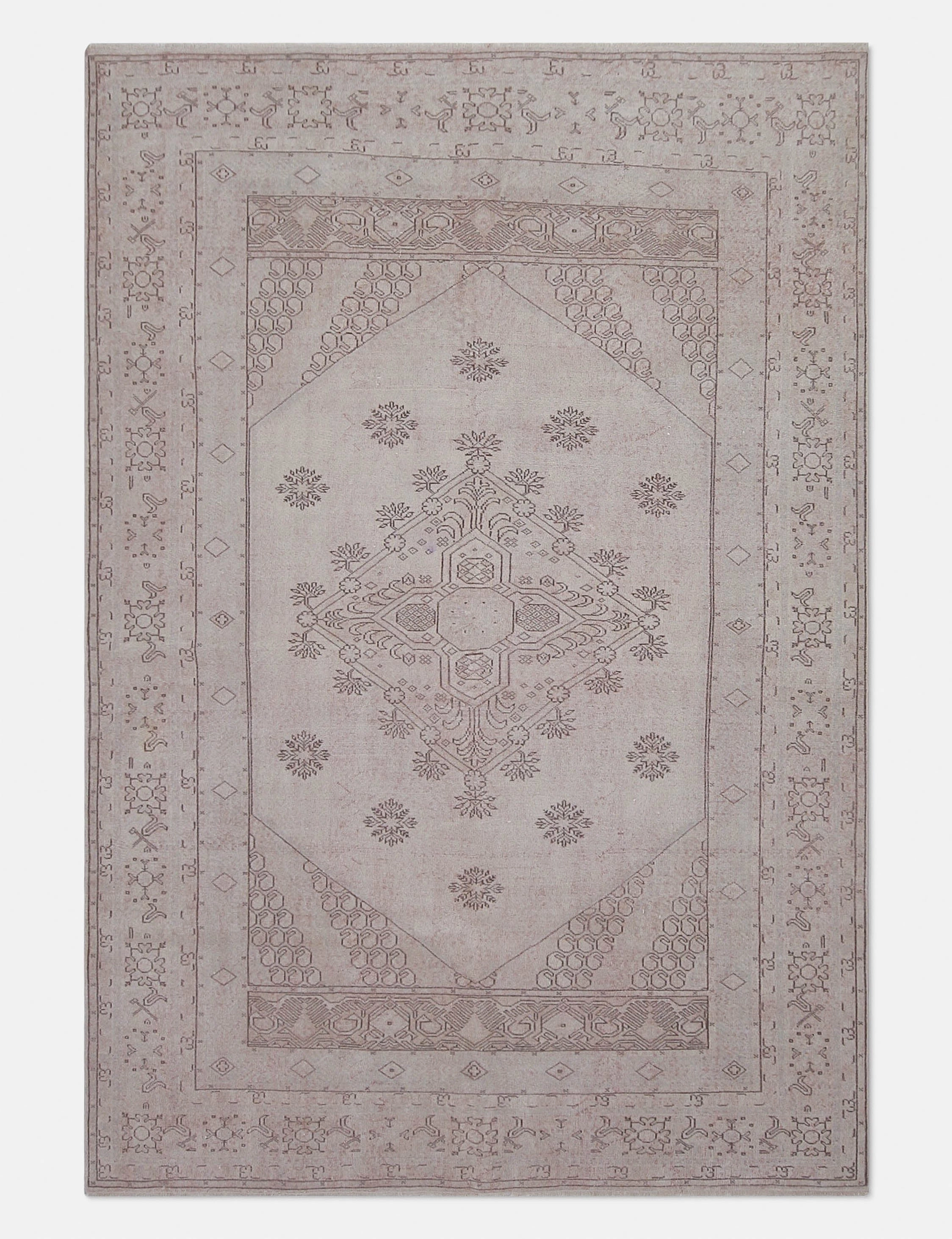 Vintage Turkish Hand-Knotted Wool Rug No. 404, 6' x 8'7"