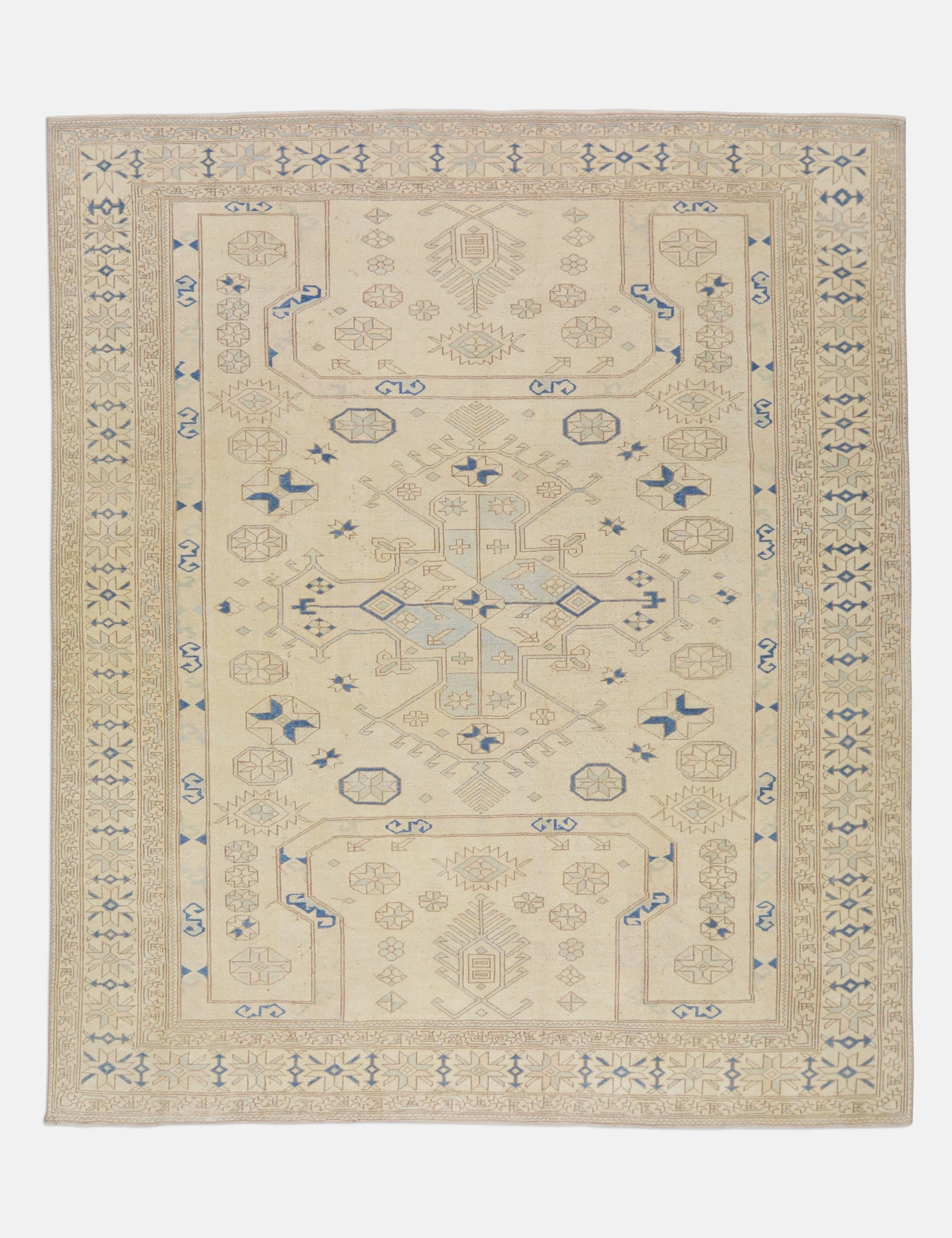 Vintage Turkish Hand-Knotted Wool Rug No. 413, 7'9" x 9'3
