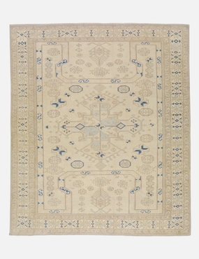 Vintage Turkish Hand-Knotted Wool Rug No. 413, 7'9" x 9'3