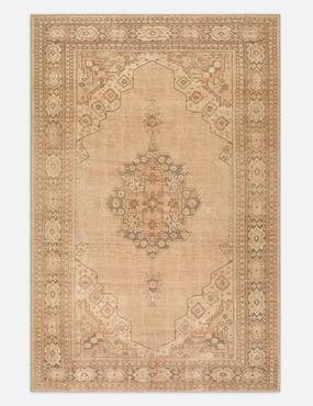 Vintage Turkish Hand-Knotted Wool Rug No. 414, 7' x 10'6"