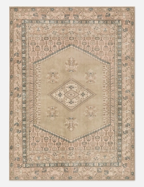 Vintage Turkish Hand-Knotted Wool Rug No. 419, 6'6" x 8'10"