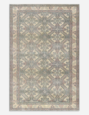 Vintage Turkish Hand-Knotted Wool Rug No. 422, 4'4" x 6'6"