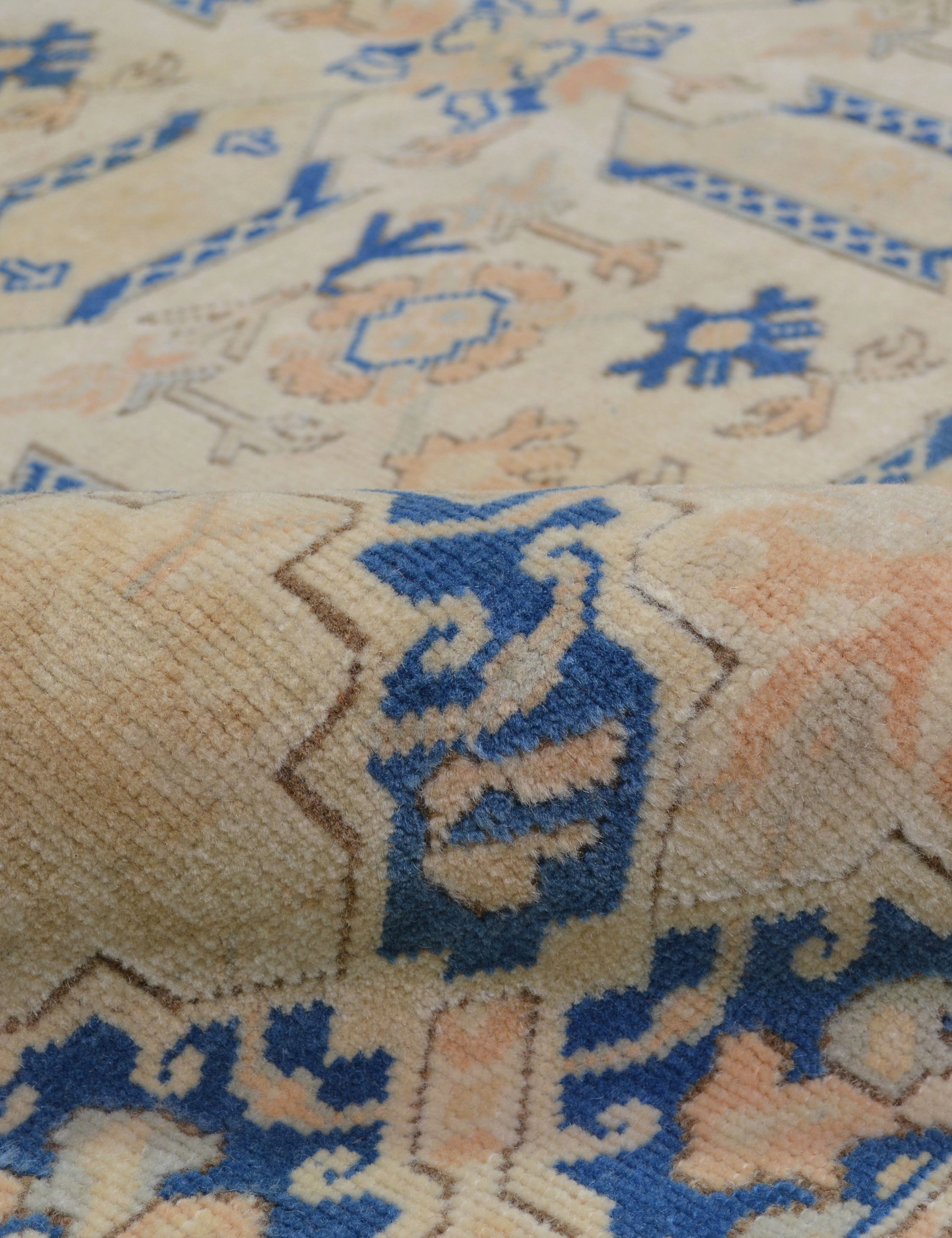 Vintage Turkish Hand-Knotted Wool Rug No. 425, 5' x 6'9"