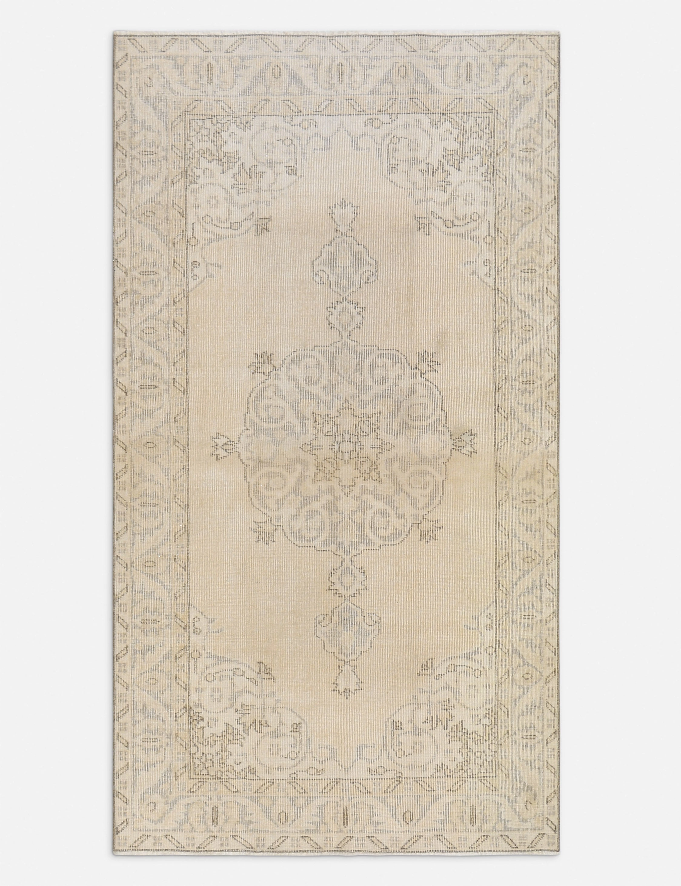 Vintage Turkish Hand-Knotted Wool Rug No. 432, 3'10" x 6'10"