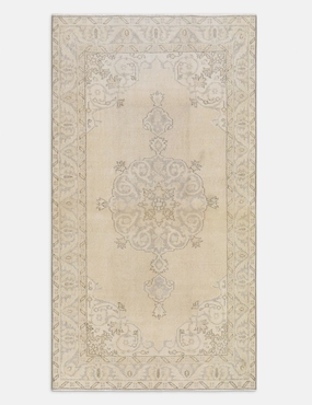 Vintage Turkish Hand-Knotted Wool Rug No. 432, 3'10" x 6'10"