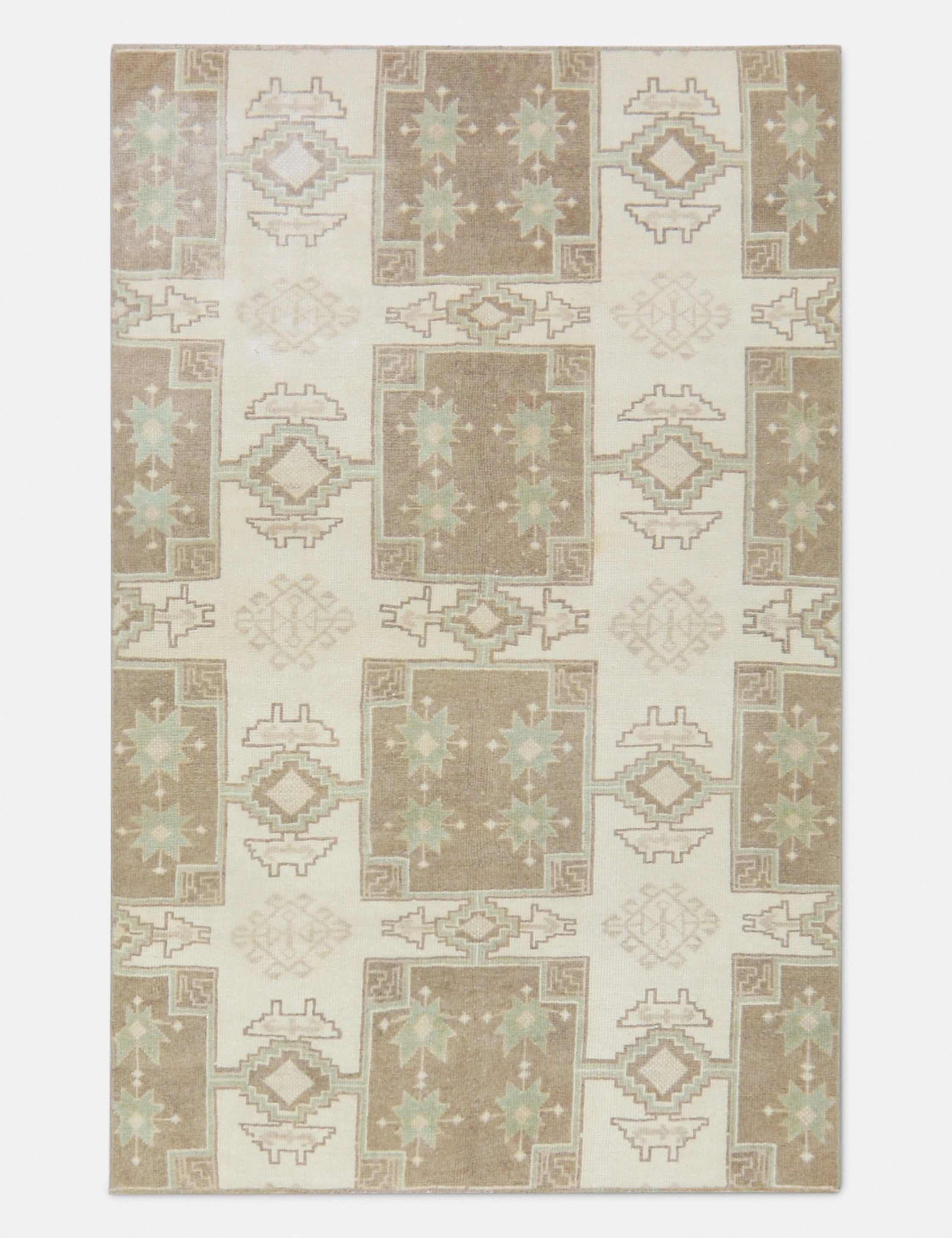 Vintage Turkish Hand-Knotted Wool Rug No. 436, 4' x 5'10"