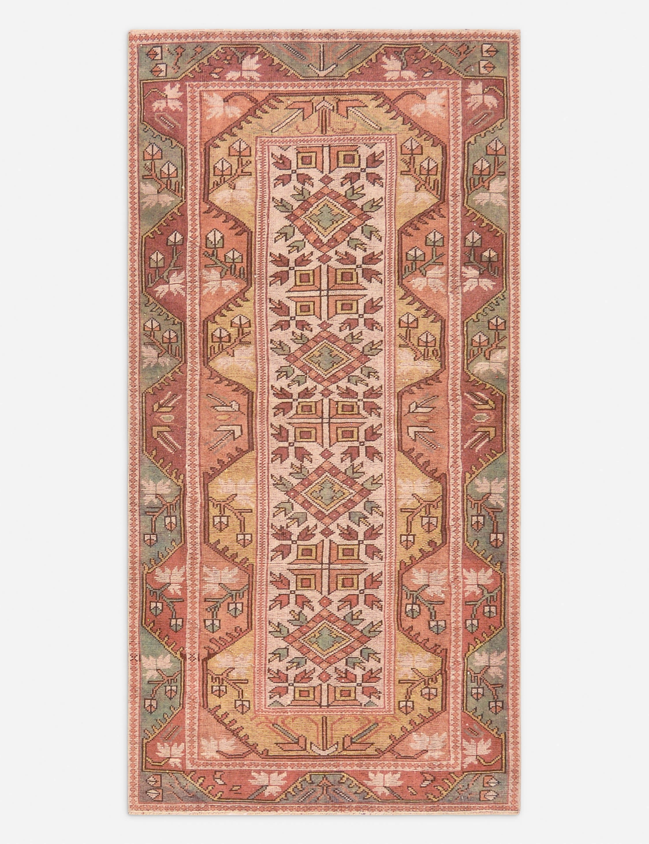 Vintage Turkish Hand-Knotted Wool Rug No. 437, 3'1" x 6'5"