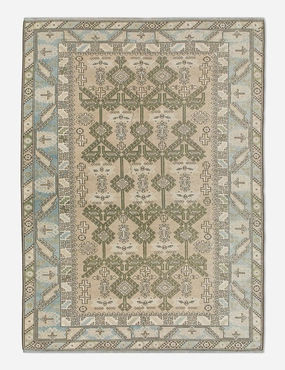 Vintage Turkish Hand-Knotted Wool Rug No. 439, 6'4" x 9'1"
