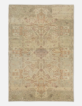 Vintage Turkish Hand-Knotted Wool Rug No. 440, 6'7" x 9'7"