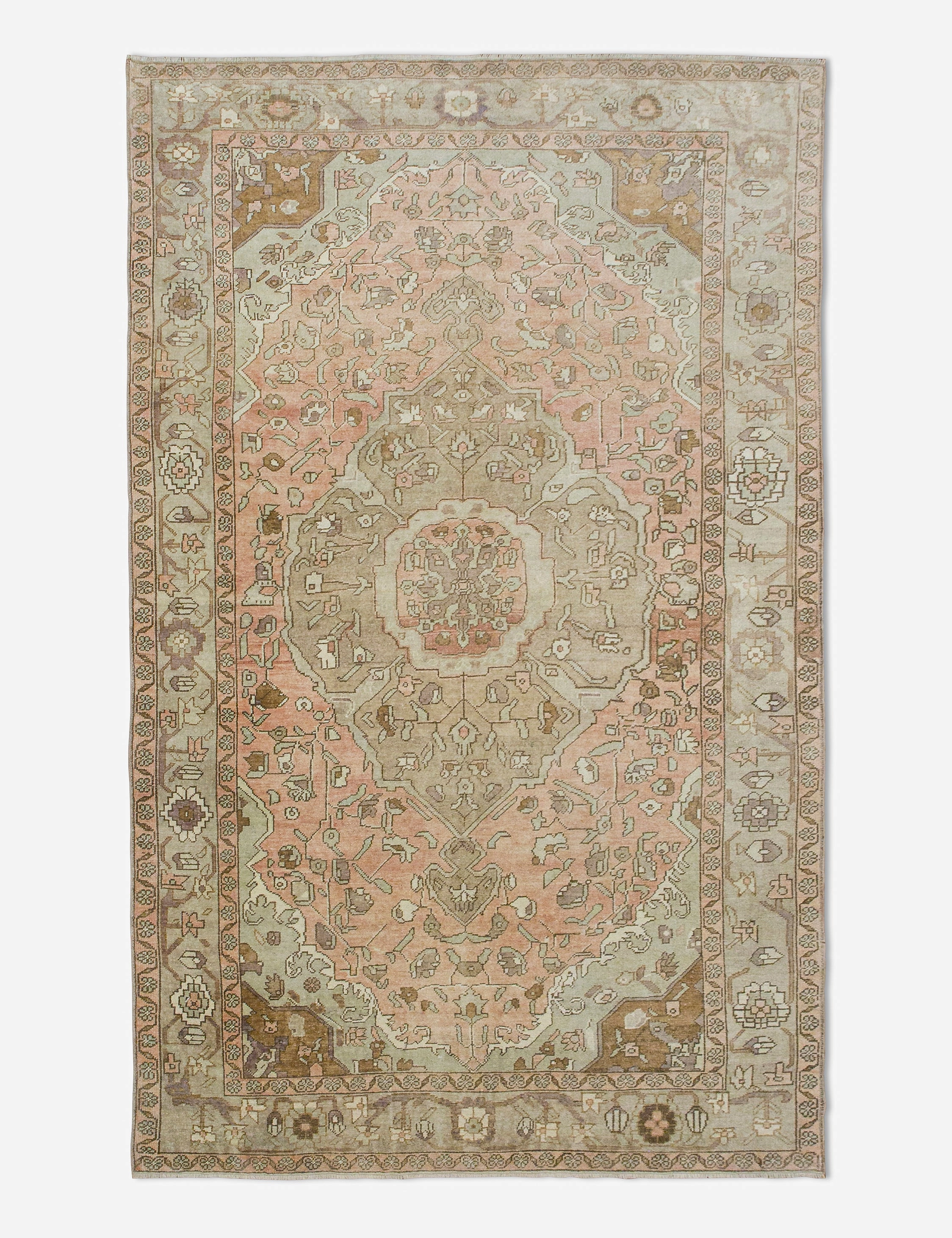 Vintage Turkish Hand-Knotted Wool Rug No. 441, 5'12" x 10'4"