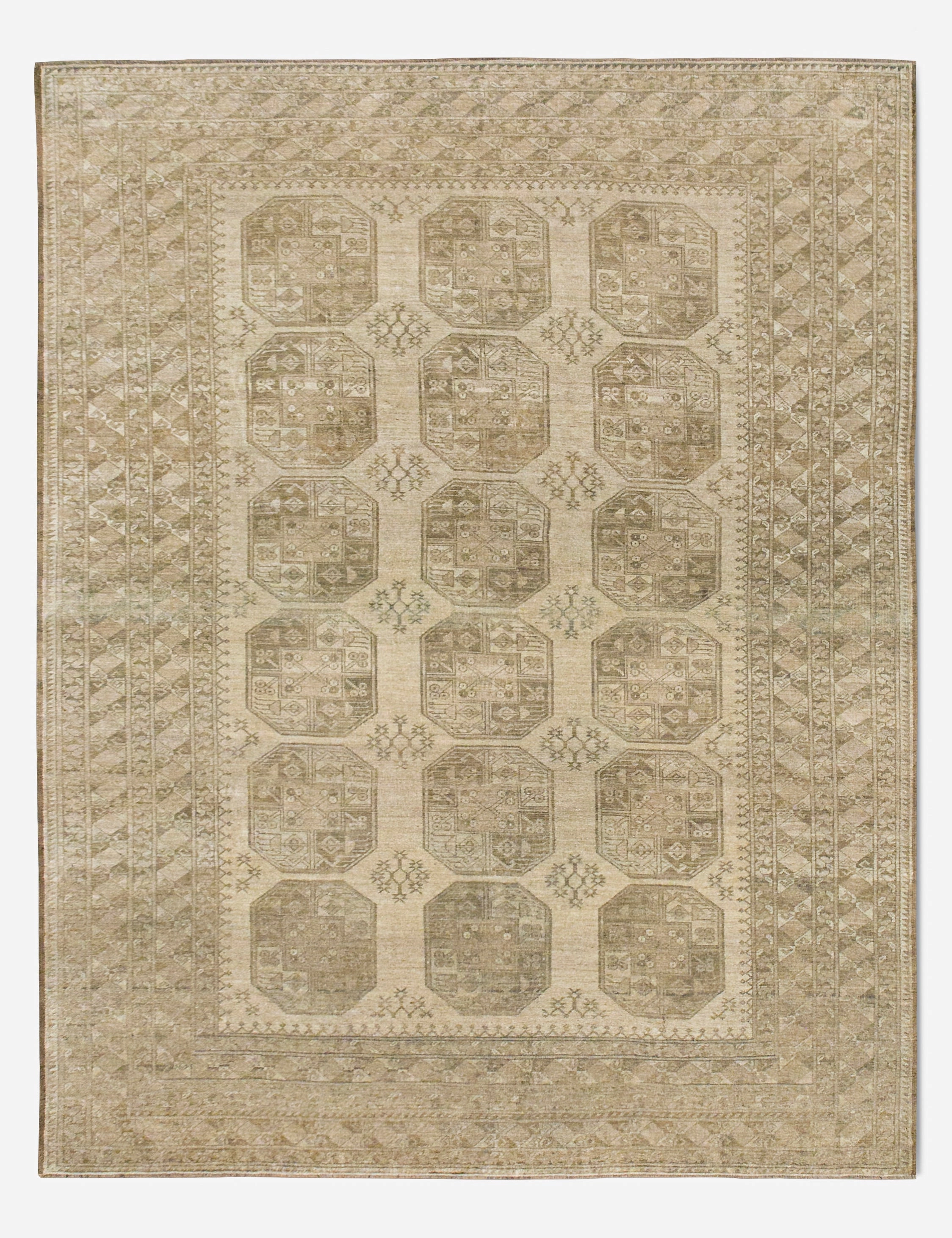 Vintage Turkish Hand-Knotted Wool Rug No. 444, 7'5" x 9'10"