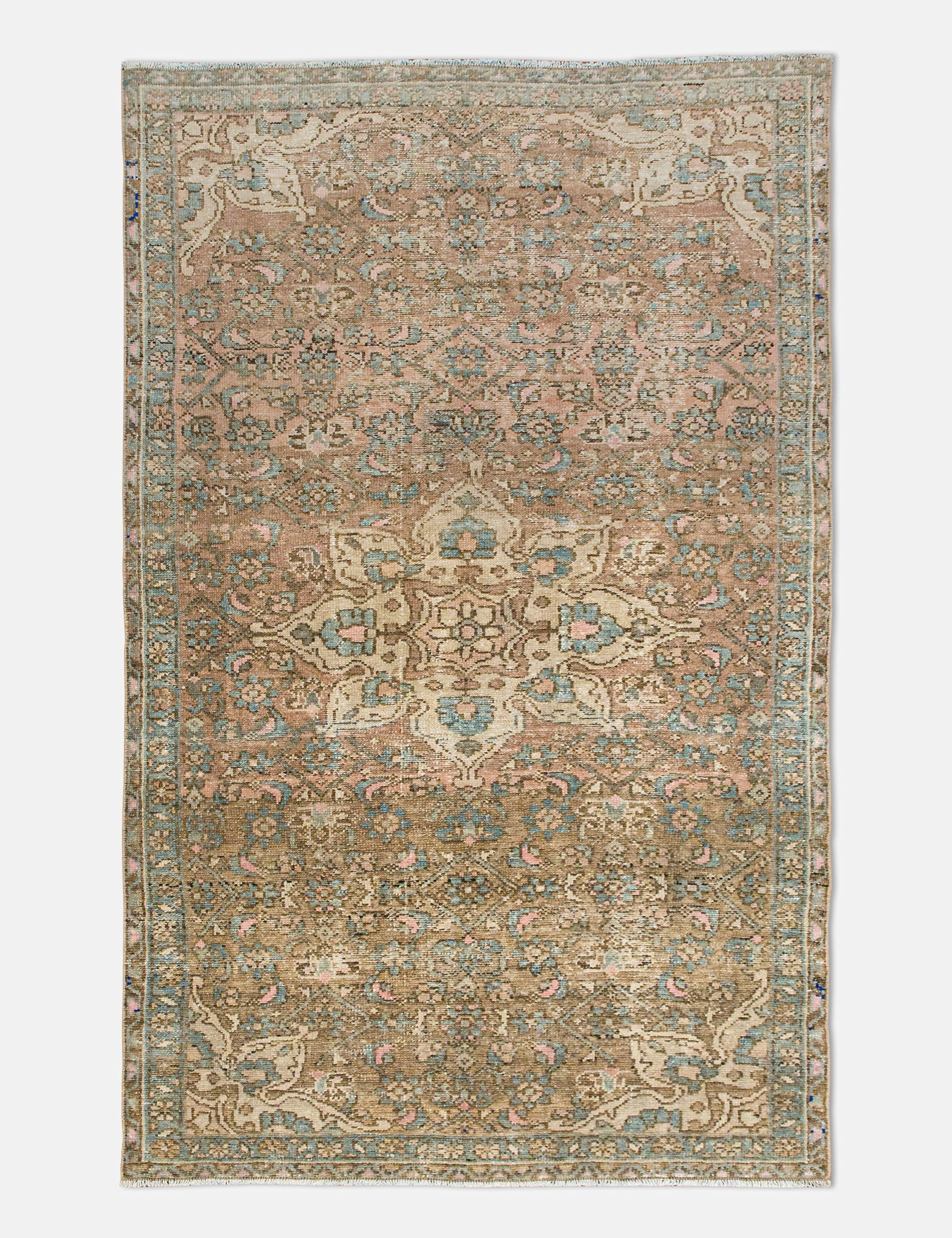 Vintage Turkish Hand-Knotted Wool Rug No. 445, 3'8" x 6'4"