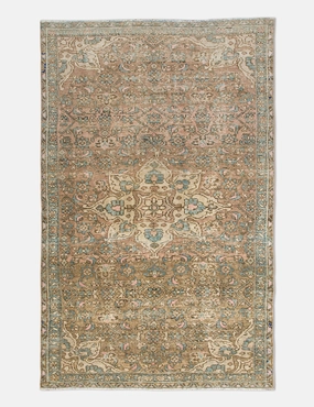 Vintage Turkish Hand-Knotted Wool Rug No. 445, 3'8" x 6'4"