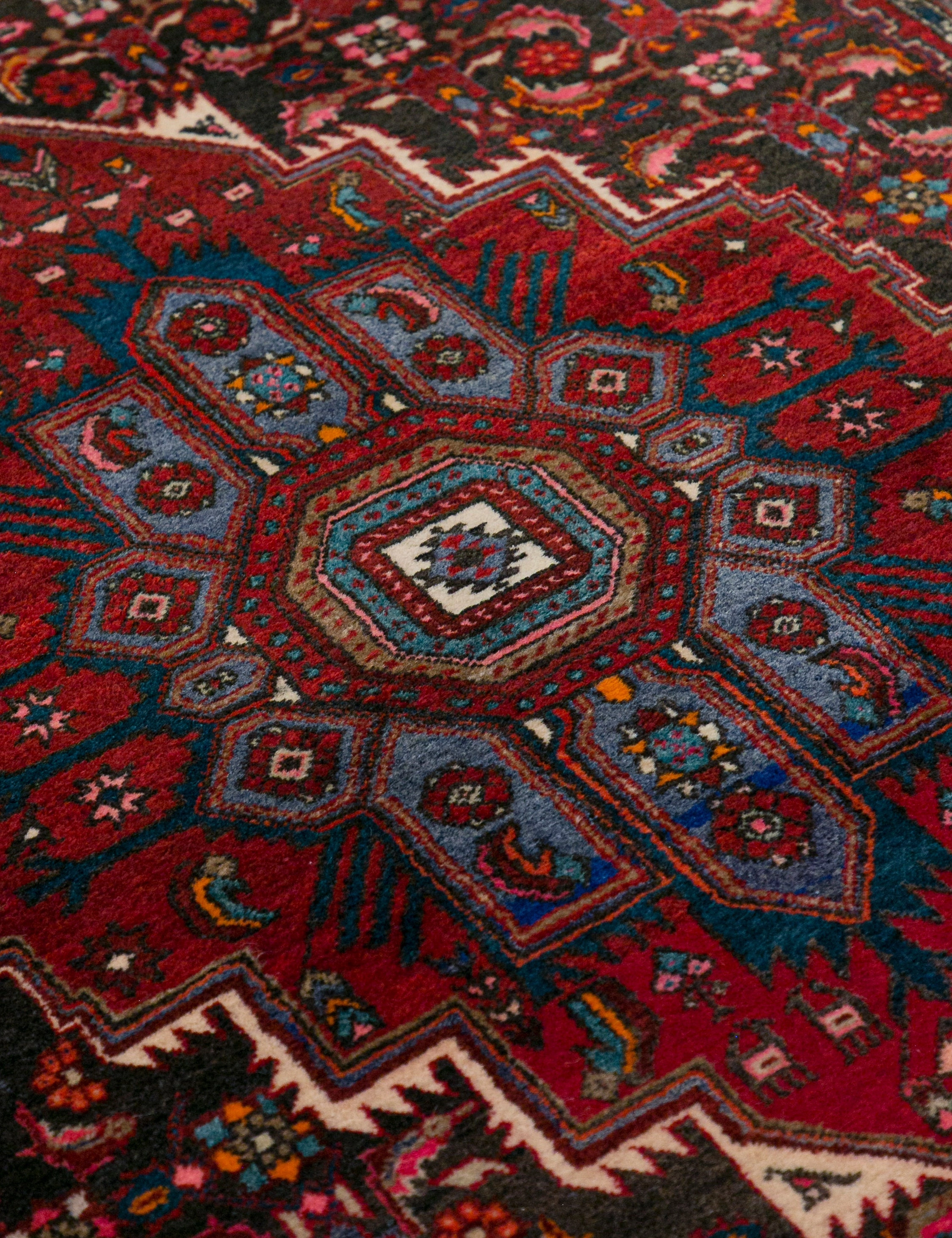Vintage Turkish Hand-Knotted Wool Rug No. 446, 4'2" x 6'7"