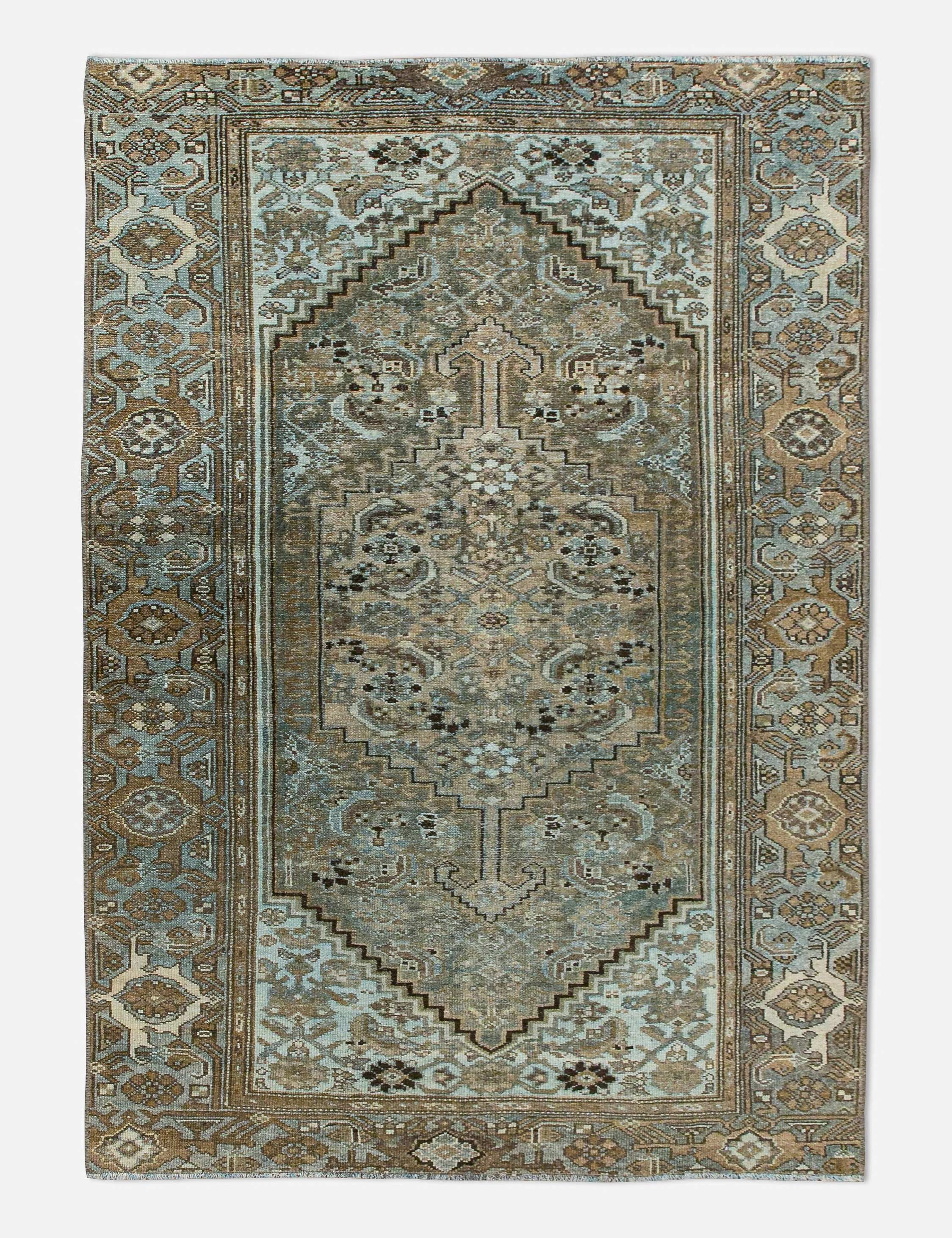 Vintage Turkish Hand-Knotted Wool Rug No. 447, 3'11" x 6'3"