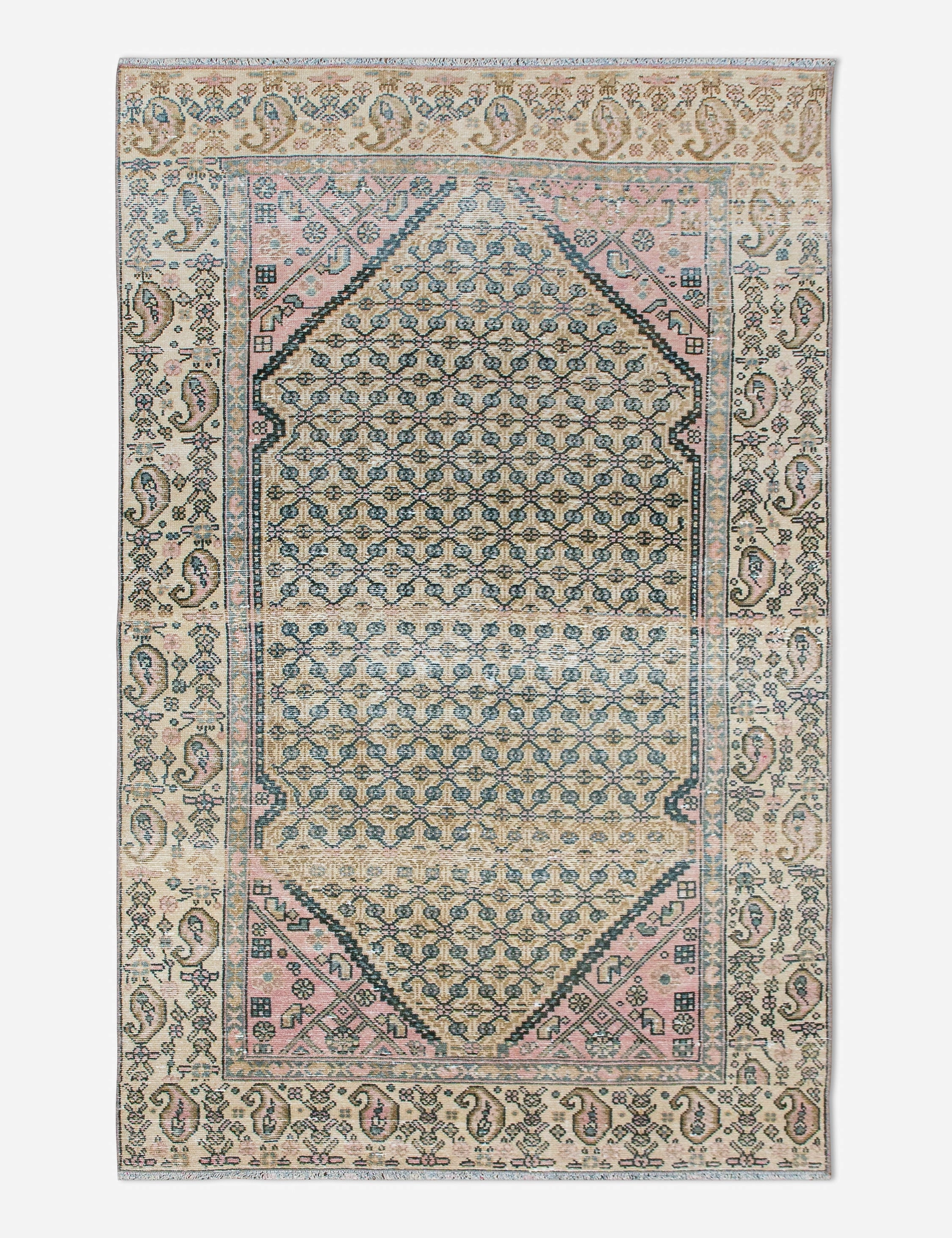 Vintage Turkish Hand-Knotted Wool Rug No. 449, 3'10" x 6'7"