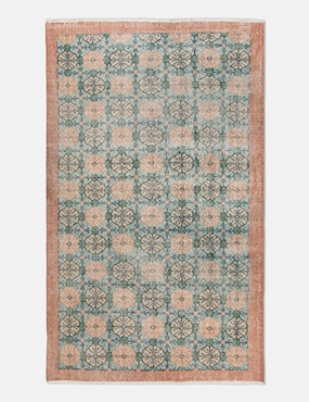 Vintage Turkish Hand-Knotted Wool Rug No. 454, 3'12" x 6'11"