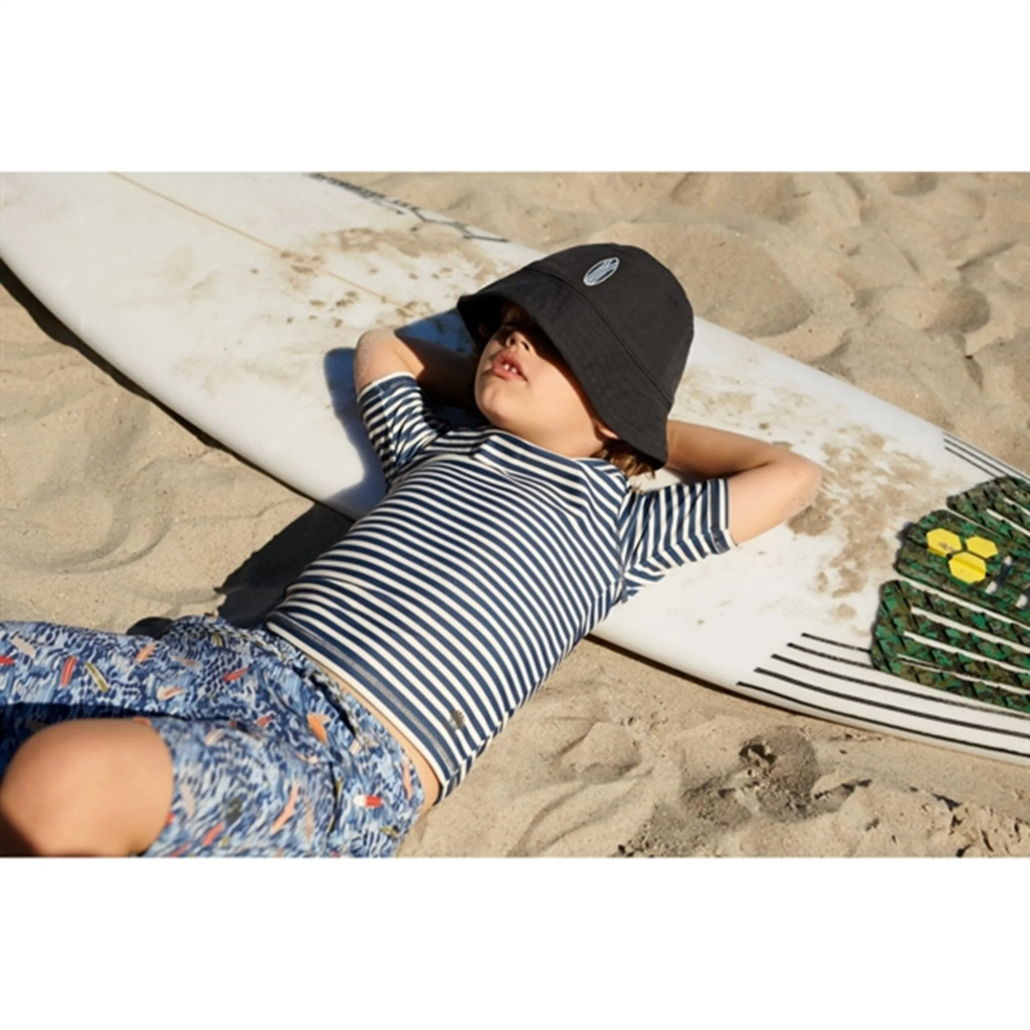 Wheat Indigo Stripe Swim T-shirt Jackie