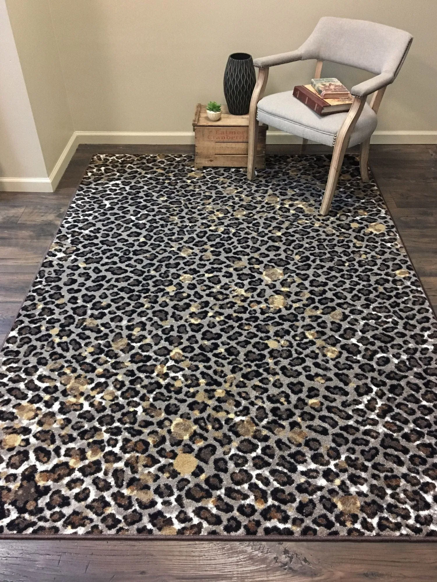 Wild Thing Leopard Print Area Rug - 6 Sizes serving tray, cheese board
