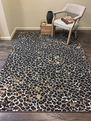 Wild Thing Leopard Print Area Rug - 6 Sizes sectional couch, U-shape sofa