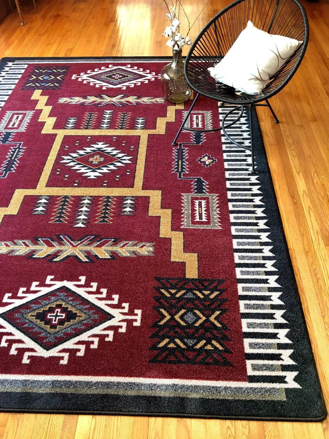 Wild Whiskey Area Rugs in Garnet