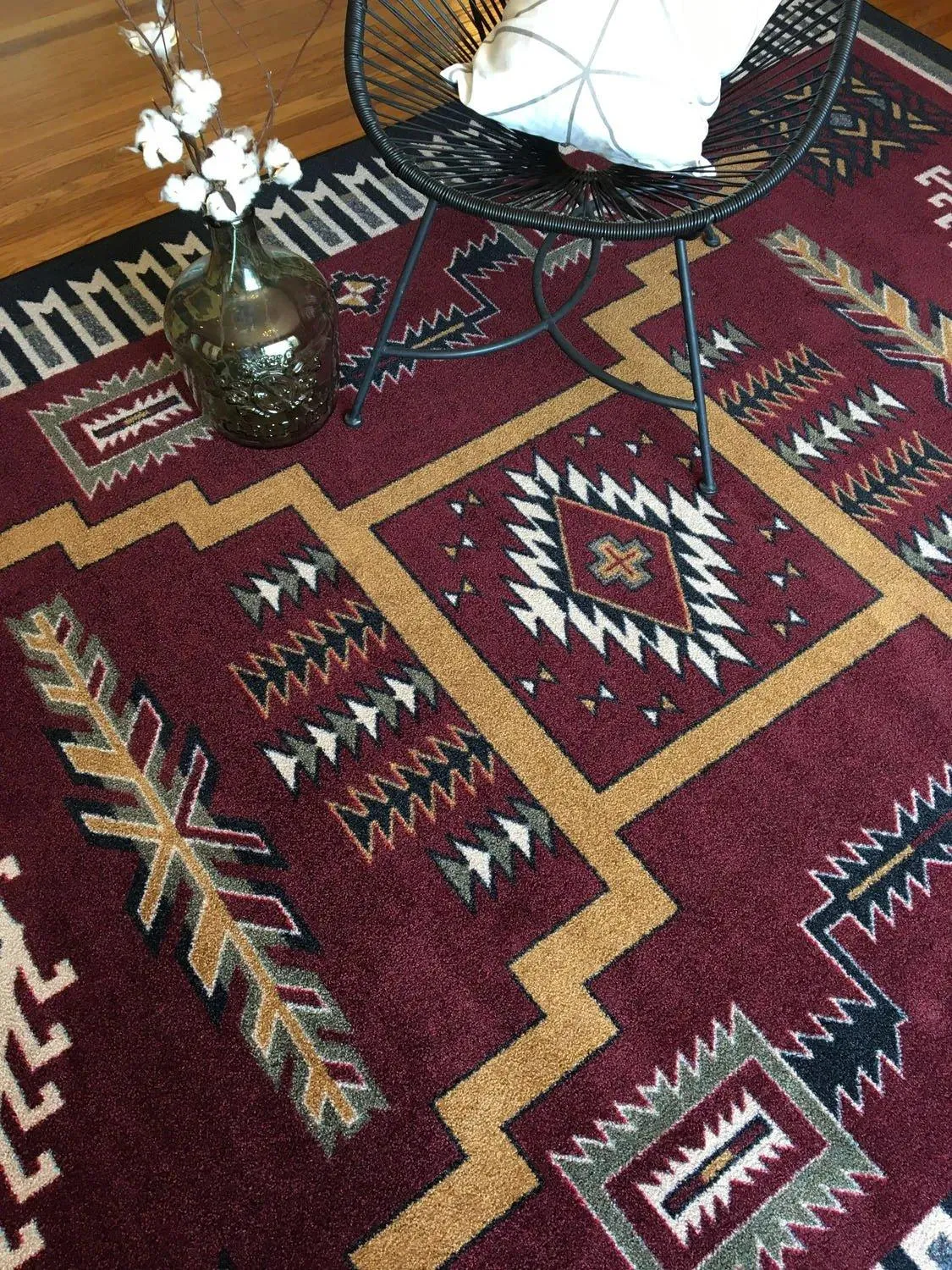Wild Whiskey Area Rugs in Garnet